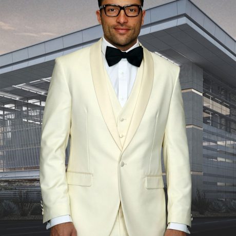 STATEMENT TUX-SH-OFF WHITE, 3PC TUXEDO WITH SHAWL LAPEL, MODERN FIT ...