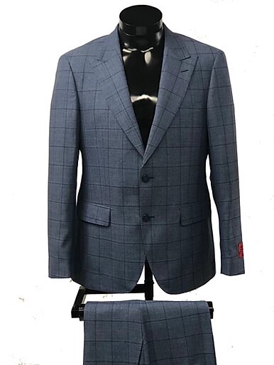 TWO BUTTON , NOTCH LAPEL, SIDE VENTS , FLAT FRONT PANT, WOOL AND CASHMERE