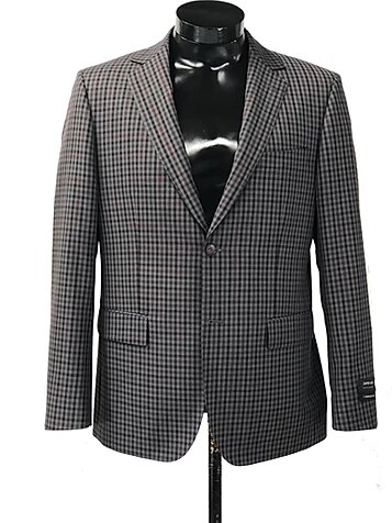 TWO BUTTON, NOTCH LAPEL, SIDE VENTS, 100% TROPICAL WOOL