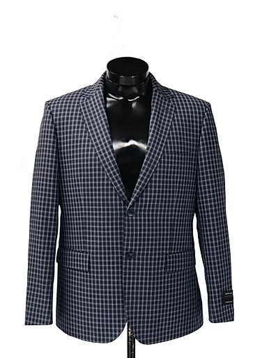 TWO BUTTON, NOTCH LAPEL, SIDE VENTS, 100% TROPICAL WOOL