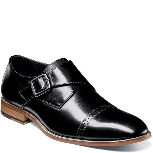 CAP TOE WITH MONK STRAP SMOOTH LEATHER FULLY CUSHIONED MEMORY FOAM